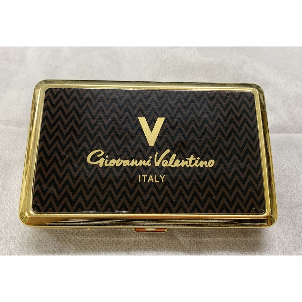 Giovanni Valentino 名片夾名片證件夾商務名片夾不銹鋼隨身便攜式收納盒名片盒