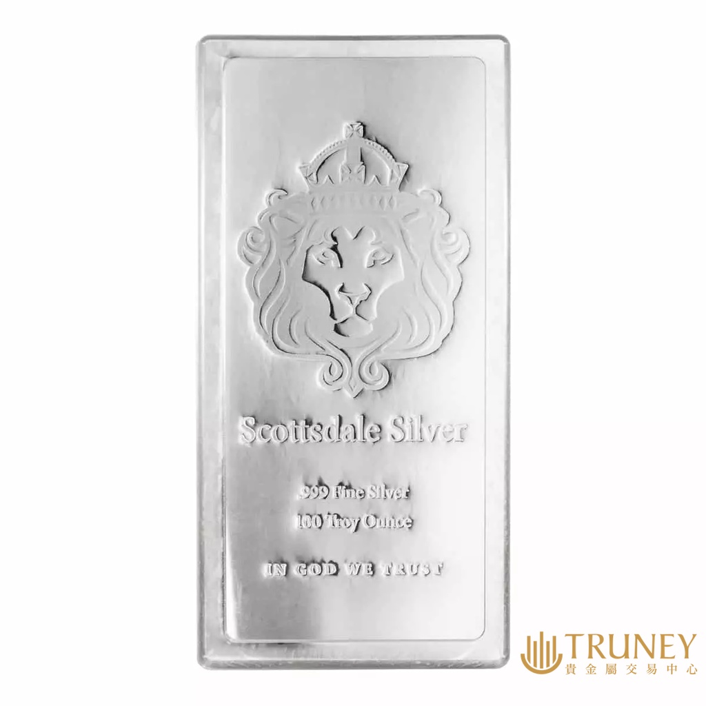 【TRUNEY貴金屬】Scottsdale STACKER® 獅王銀條100盎司 / 約 829.4台錢