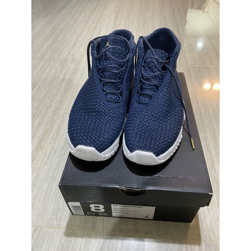 Nike air Jordan aj future 編織喬丹 us8 26cm 深藍 二手八成