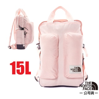 【美國 The North Face】超輕耐磨多功能後背包15L/13吋筆記型電腦.學生書包_粉_3G8L