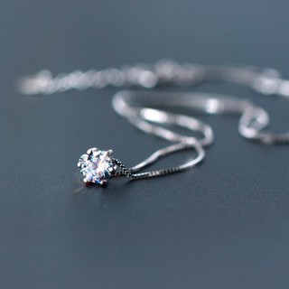 【Blossom】 925純銀 單鑽 項鍊 精緻水鑽項鍊 禮物D398
