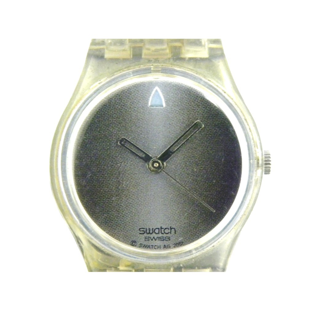 [專業模型] 石英錶 [SWATCH 215] 斯沃琪 圓型指針女錶[黑灰色面]中性/潮/女錶
