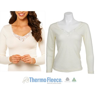 【正澳洲 Thermo Fleece】100%美麗諾純羊毛女生頂級金牌超薄長袖衛生衣/衛生褲可機洗現貨不必等多買再優惠