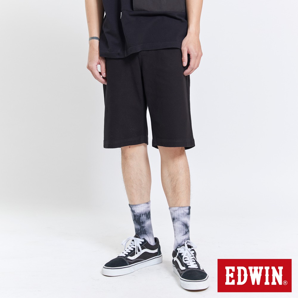 EDWIN EJ3透氣寬鬆短褲(黑色)-男款