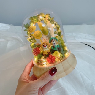 【永遠的光】快速出貨 現貨 禮品 生日 永生花 LED夜燈 手作禮品 客製化 貝兒 維尼 白雪公主 史迪奇 薇薇
