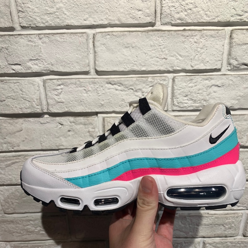 NIKE WMNS AIR MAX 95 白綠粉 復古慢跑 流線 氣墊 休閒 女款 307960-117