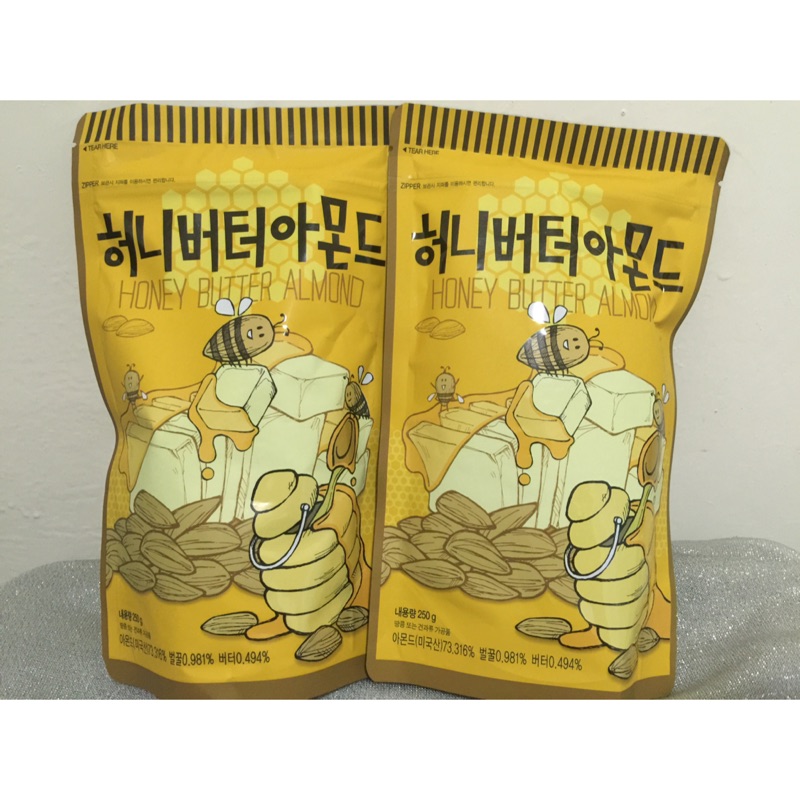 🔊現貨 韓國🇰🇷超人氣零食 蜂蜜奶油杏仁果 250g