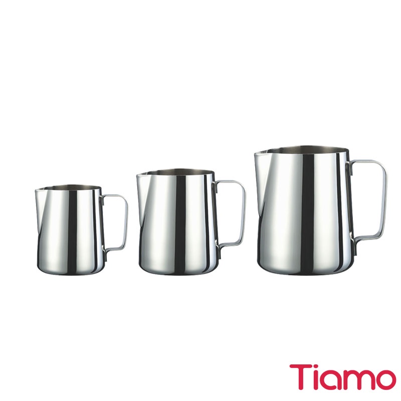 伴桌｜TIAMO 優質全不銹鋼咖啡 拉花杯 鋼杯 奶泡杯(300cc 600cc 1000cc)