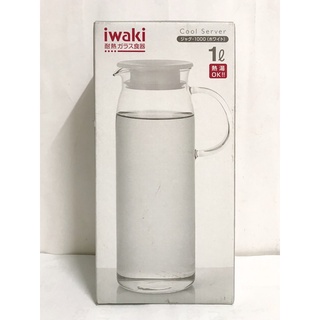 iwaki 日本耐熱玻璃把手冷/熱水壺 1000ml