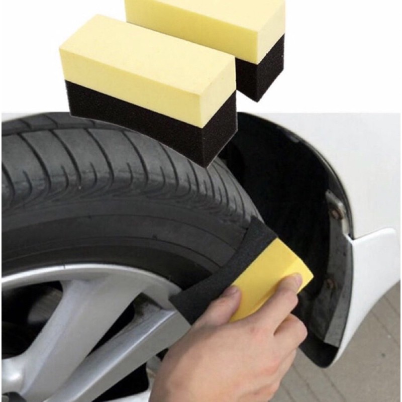 ［Ms FiFi車業］輪胎海綿刷 輪胎上油 上蠟刷 輪胎清潔 洗車海綿刷 汽車美容 洗車刷
