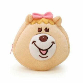 日本 可愛 WC熊 日貨 KUMATAN KANOJYO 圓 造型化妝包
