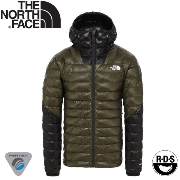 【The North Face 男 Summit Perex 連帽羽絨外套《綠》】3SQJ/羽絨外套/保暖外套/悠遊山水