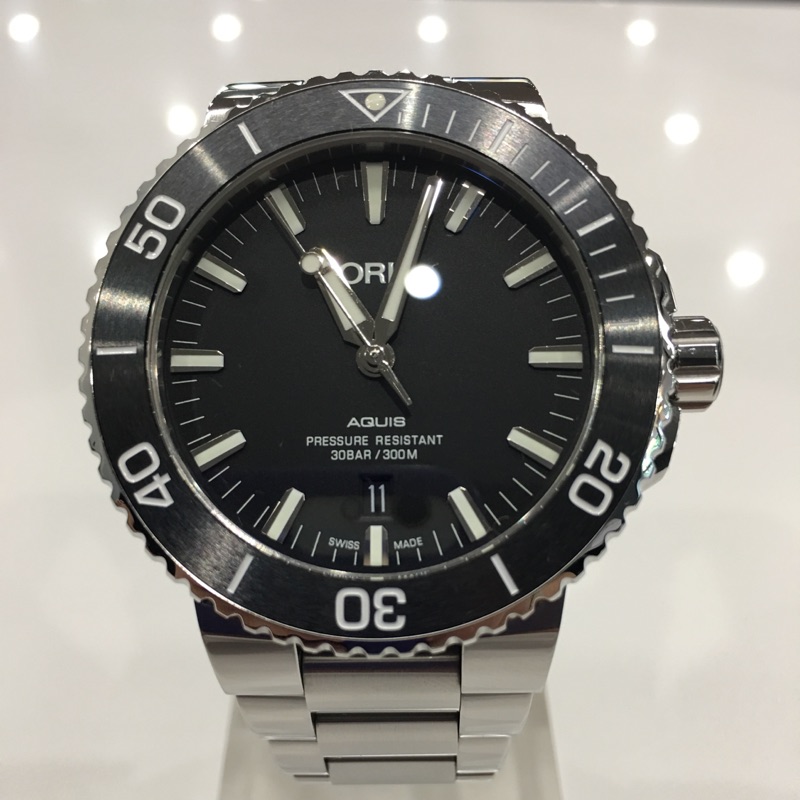 已交流 Oris Aquis 時間之海 陶瓷錶冠 台灣公司貨 保固到2021年8月 配件齊全