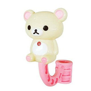 車之嚴選 cars go 汽車用品【RK129】Rilakkuma懶懶熊 拉拉熊 懶妹頭枕用掛勾置物架(可掛衣服/包包)