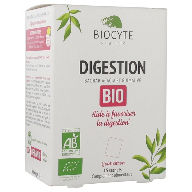 法國代購 Biocyte 有機消化粉包 15袋入（素食適用）現貨