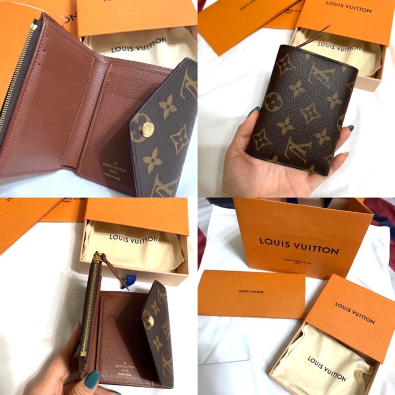 正品! 義大利代購Louis Vuitton LV Victorine 三折短夾 金釦 保證正品，可拿去專櫃驗貨！