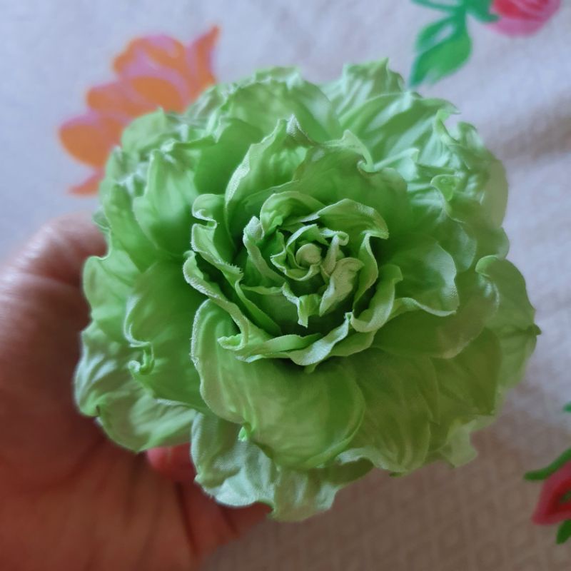 預購 Mei S花手札 青蘋果綠玫瑰胸花 別針 日本緞帶花 布花 日本進口布料 手工製作 蝦皮購物
