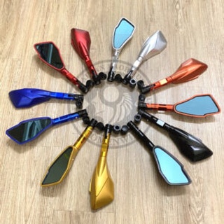 "BUY" - 五角後照鏡一體色Long Rod Side mirror CNC鋁合金 防眩光 KRV FORCE