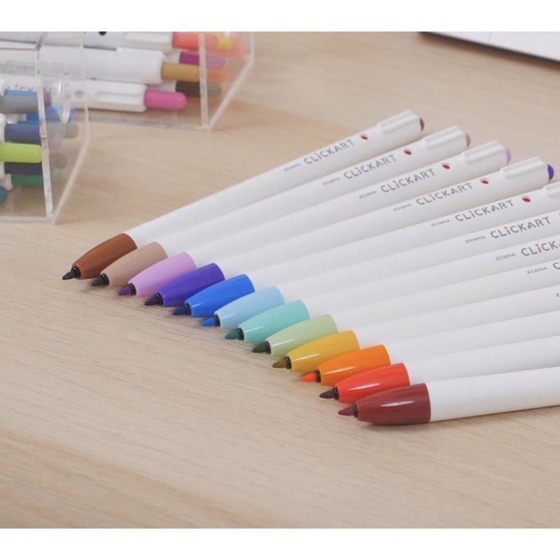 ［現貨］zebra clickart 按壓式彩色筆 按壓水性彩色筆 36色