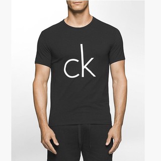 美國百分百【Calvin Klein】T恤 CK 短袖 T-shirt 短Tee 大logo 黑色 上衣 男 H250