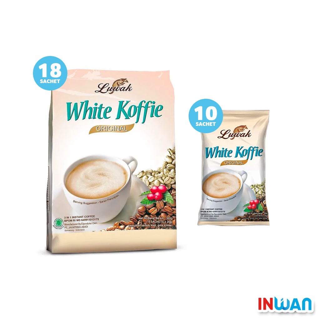【 印灣 INWAN 】咖啡塊 LUWAK WHITE KOFFIE 麝香貓三合一白咖啡 咖啡 KOPI COFFEE