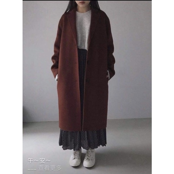 Dogoose暗紅/酒紅韓國大衣 過年必買