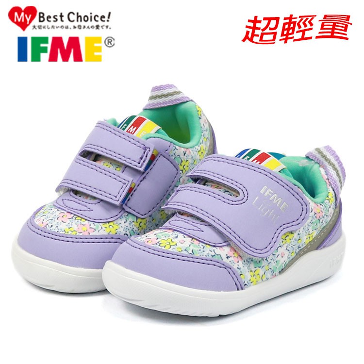 童鞋/日本IFME  超輕量機能學步鞋 寶寶鞋(IF22-800177)紫碎花13-15號
