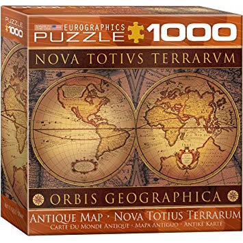 EUROGRAPHICS 美國/加拿大拼圖 8000-1084 古地圖 1000片 不規則拼圖