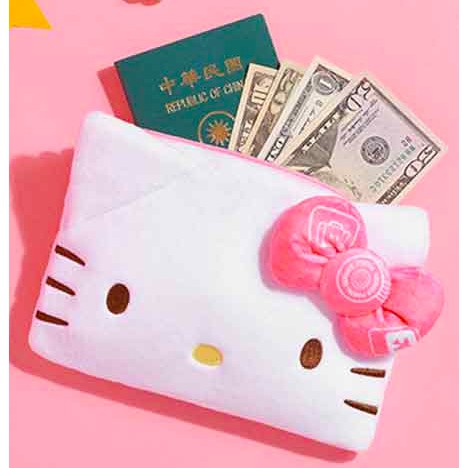 〔全新〕昇恆昌 x Hello Kitty 玩咖隨身袋 毛絨 收納包/化妝包/萬用包