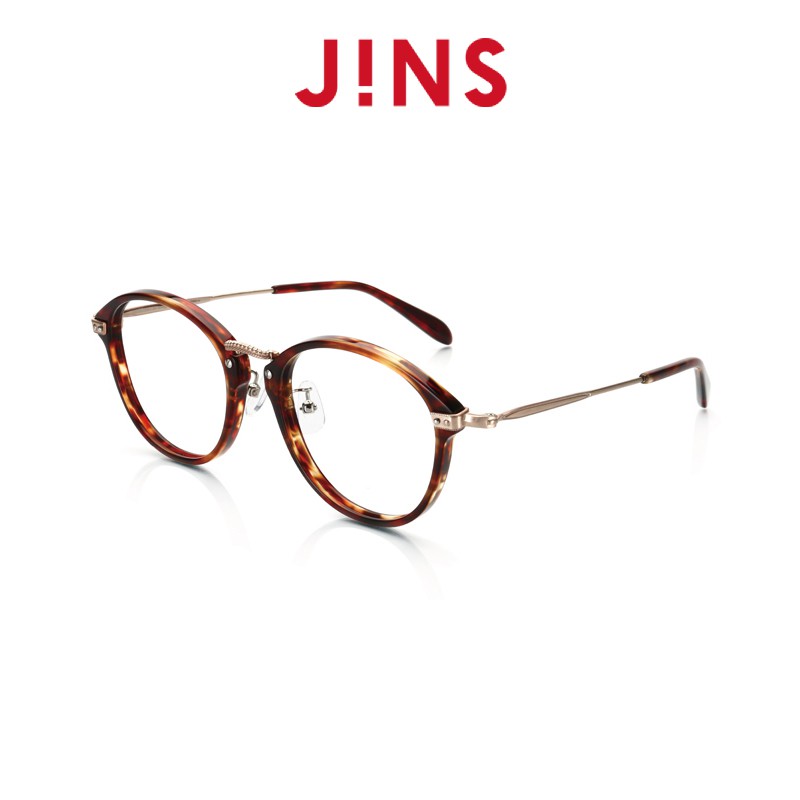 【JINS】 Classic Trend 經典雙材質大框眼鏡(特ALCF16A325)木紋棕