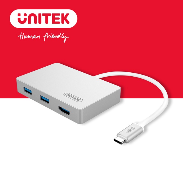 UNITEK TypeC轉 HDMI+USB3.0轉接器(Y-3707)