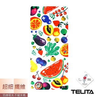 【TELITA】超細纖維日系和風海灘巾--彩繪水果 TA6818