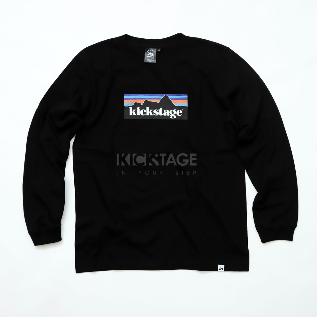 KICKSTAGE CREW TEE KS GIRL 黑色 翻玩 patagonia 咬標 刺繡 純棉 長T