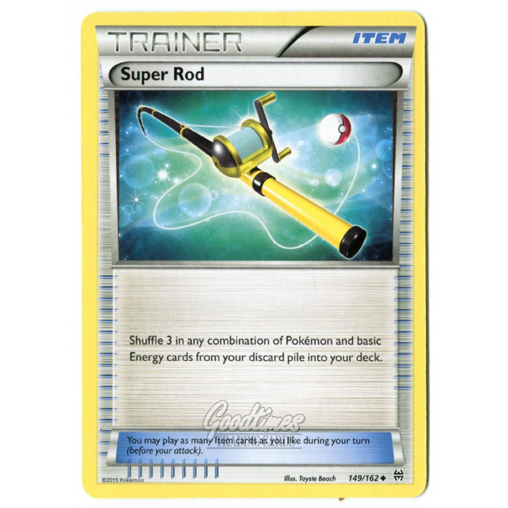 美版英文pokemon Tcg 神奇寶貝xy Bt 遊戲卡道具super Rod 超級釣竿149 162 蝦皮購物