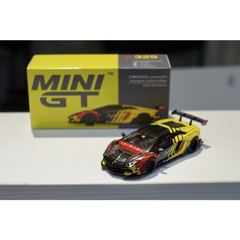 竹北卡谷)現貨秒出MINI GT #329 LB☆WORKS Lamborghini Aventador 藍寶