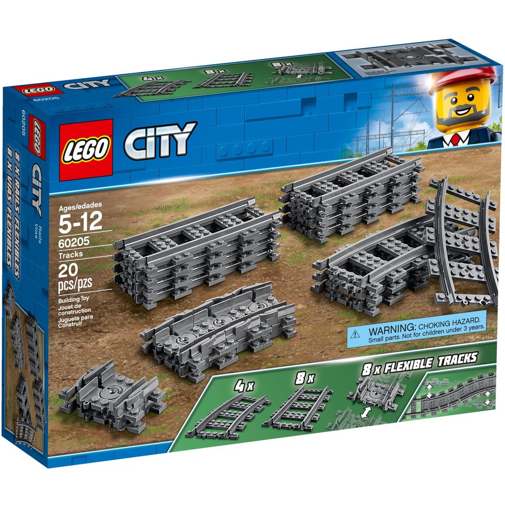 Lego60205軌道與彎道 LEGO®CITY樂高®城市系列