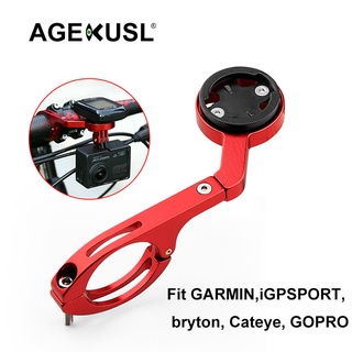 Agekusl 自行車碼表支架適配器相機安裝碼表支架適用於佳明 Garmin IGPS Bryton GoPro貓眼