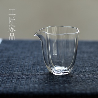 【免運】工匠家品 梅花高透公道杯 高硼硅耐熱玻璃 南瓜杯 分茶器 茶海