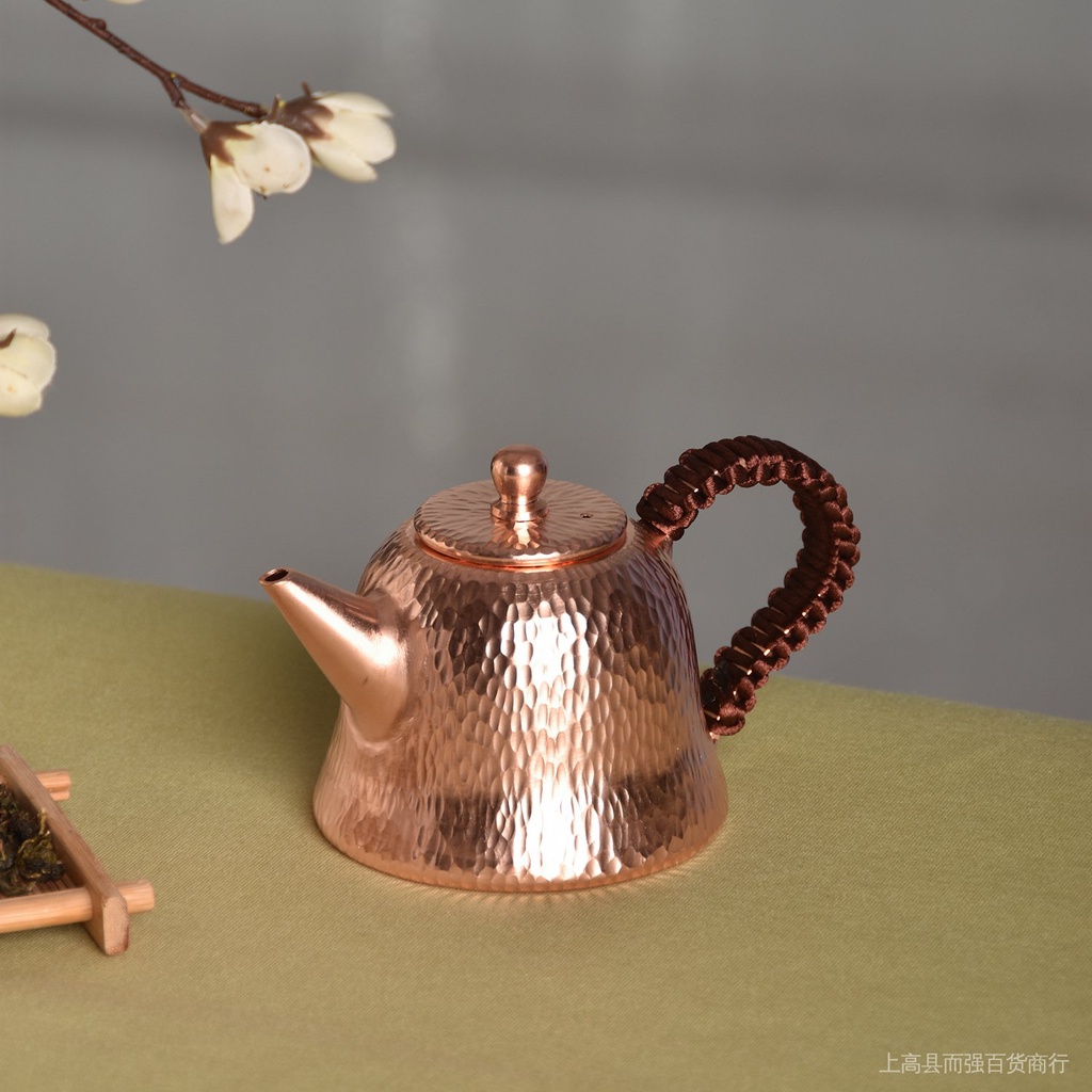 銅壺 純銅 竜頭 八仙が海を渡る水筒 急須9