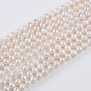 天然珍珠串 9-10mm珍珠串 淡水珍珠 淡水珍珠材料 珍珠半成品 珍珠