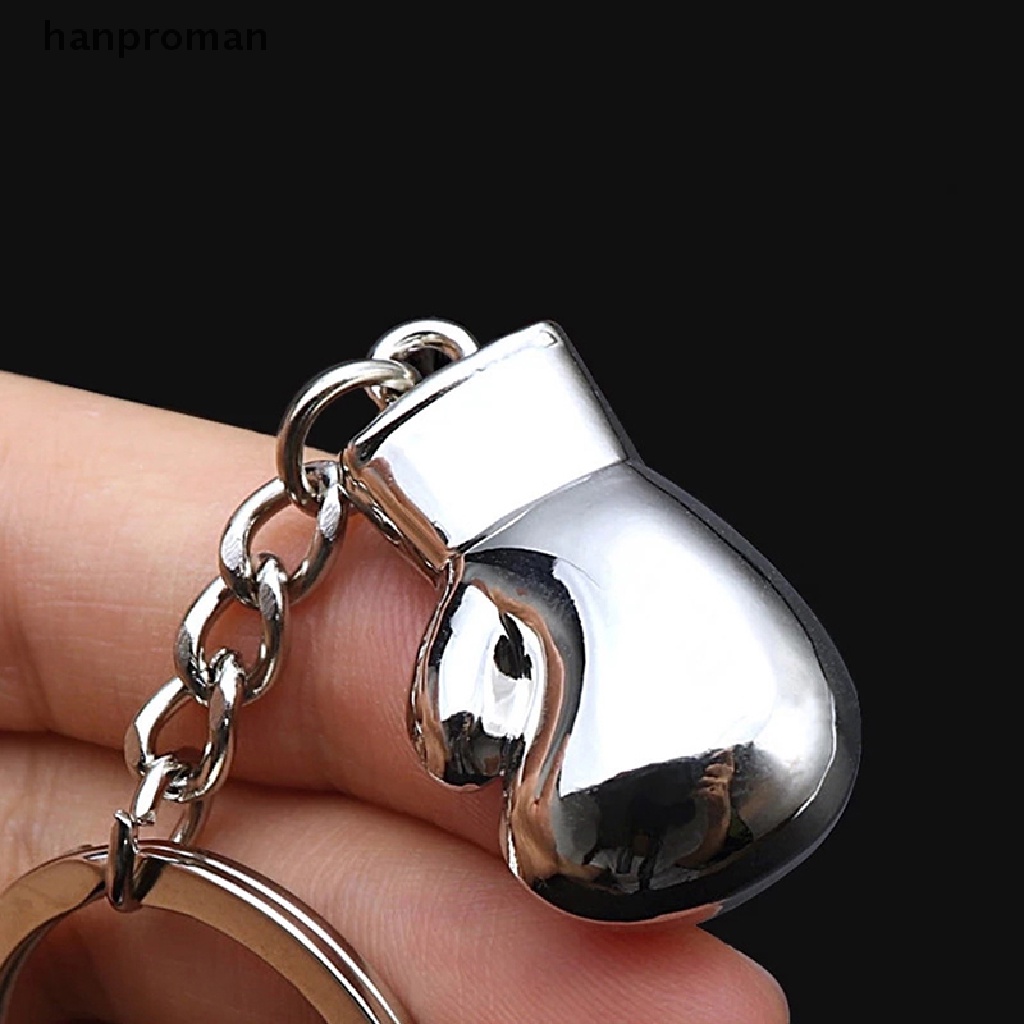 Hanproman &gt; 拳擊手套吊墜鑰匙扣 3D 金屬拳擊手運動良好的戰鬥珠寶