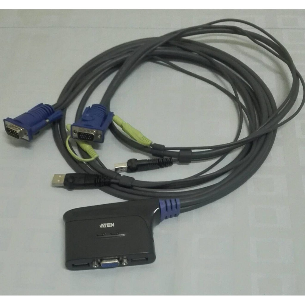 ATEN 宏正 CS62U KVM 2埠 2PORT USB 帶線式多電腦切換器 支援喇叭 USB連接埠