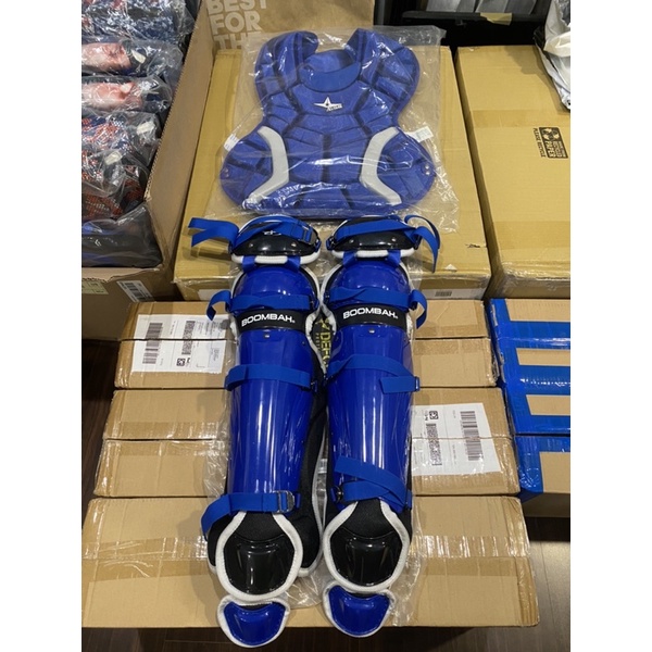 All-Star+Boombah 全新棒球美式捕手護具 美國原廠進口 二件式捕手護具 捕手護胸 捕手護膝 適用青少年以上