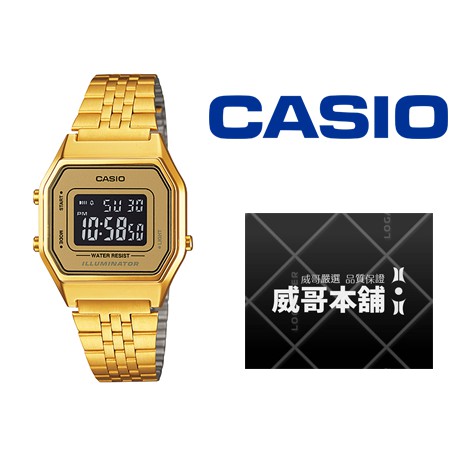 【威哥本舖】Casio台灣原廠公司貨 LA680WGA-9B 復古型淑女電子錶 LA680WGA