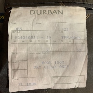 日本名牌 DURBAN super 130單排三釦薄西裝