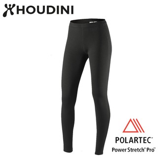 瑞典【Houdini】W's Long Power Tights 女款Power Stretch® Pro™保暖褲 純黑