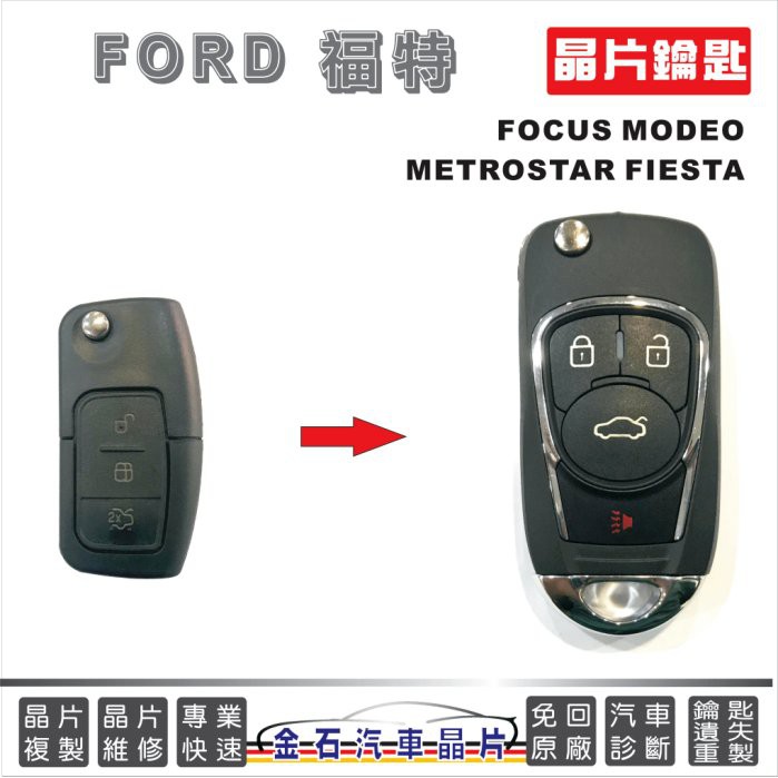 FORD 福特 FOCUS MK2 MODEO METROSTAR FIESTA 車鑰匙 配鑰匙 晶片鑰匙 拷貝鑰匙