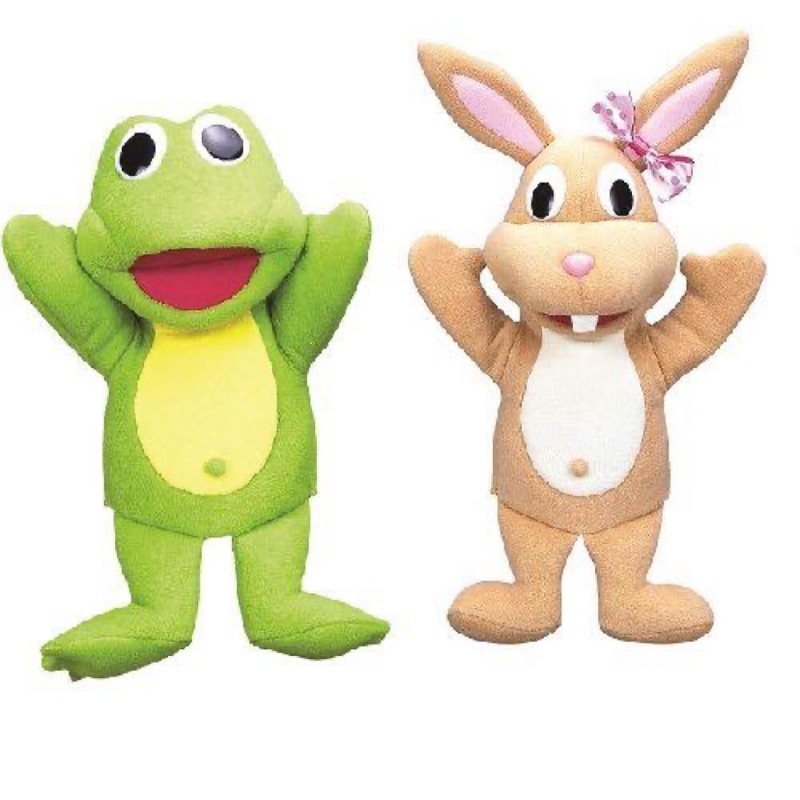 寰宇迪士尼美語正版 froggy bunny 米奇 米妮手偶