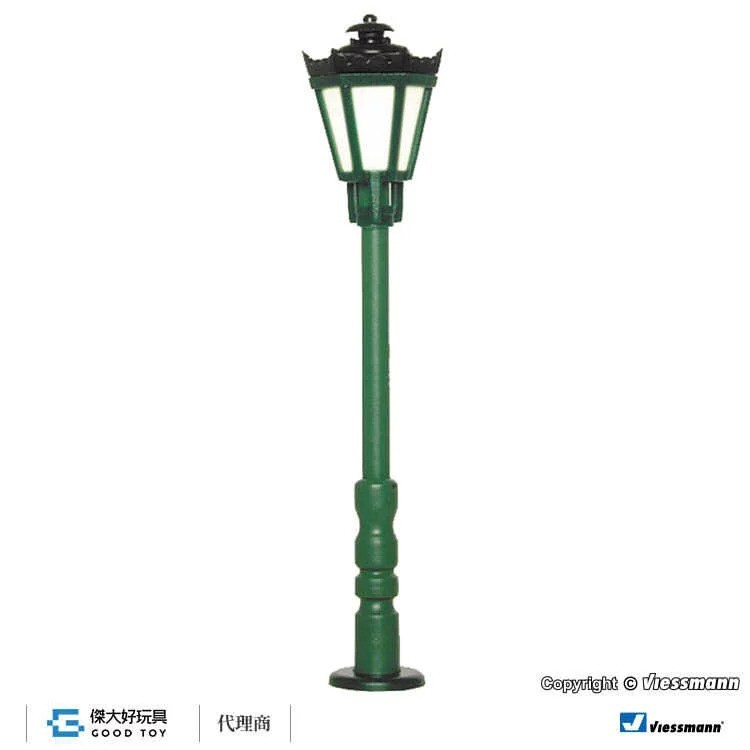 Viessmann 6072 (HO) 公園路燈(綠)/LED暖白色