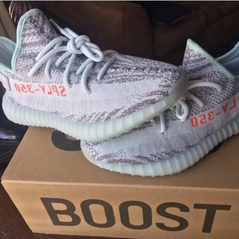 blue tint yeezy 350